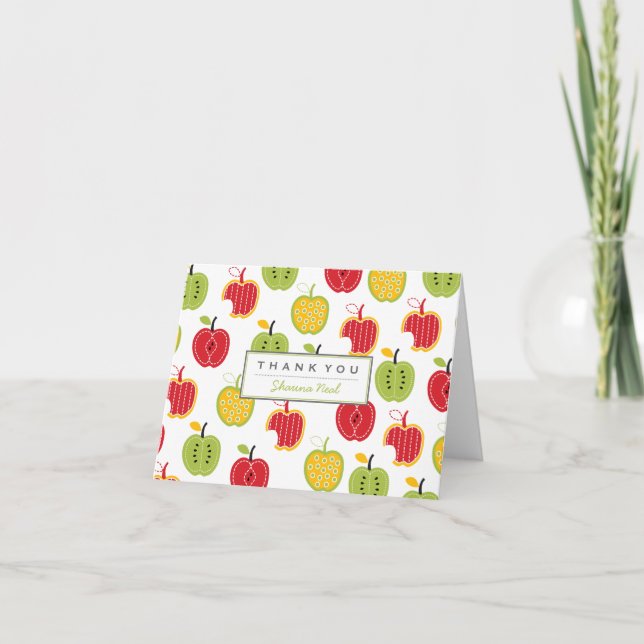 Harvest Apples Motif Merci Note Card (Devant)