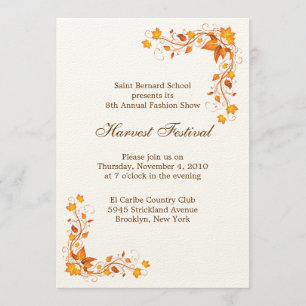 Harvest Festival Invitation Card