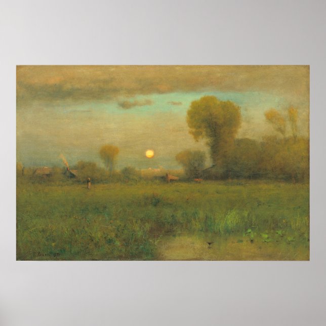 Harvest Moon - George Inness Fine Art Poster (Devant)