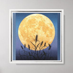 Harvest Moon Mur Art - Toile d'automne surdimensio