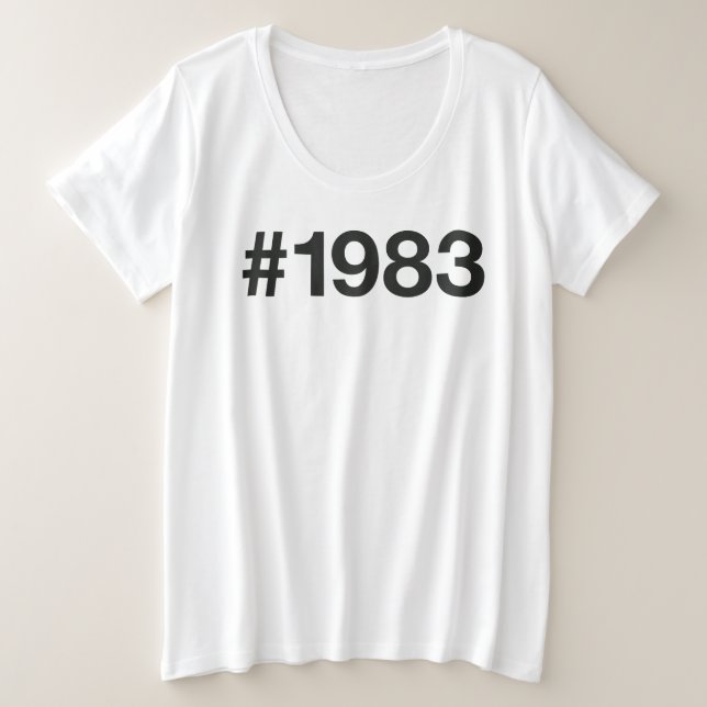 Hashtag 1983 42 Anniversaire (Design devant)