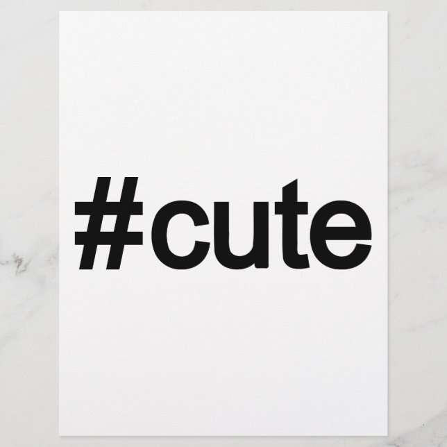 Hashtag # Cute (Devant)