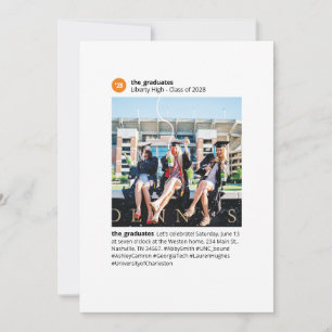 Hashtag Social Group Graduation Party Invitation