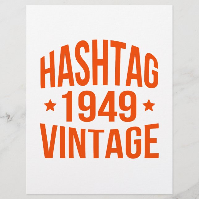 Hashtag Vintage 1949 (Devant)