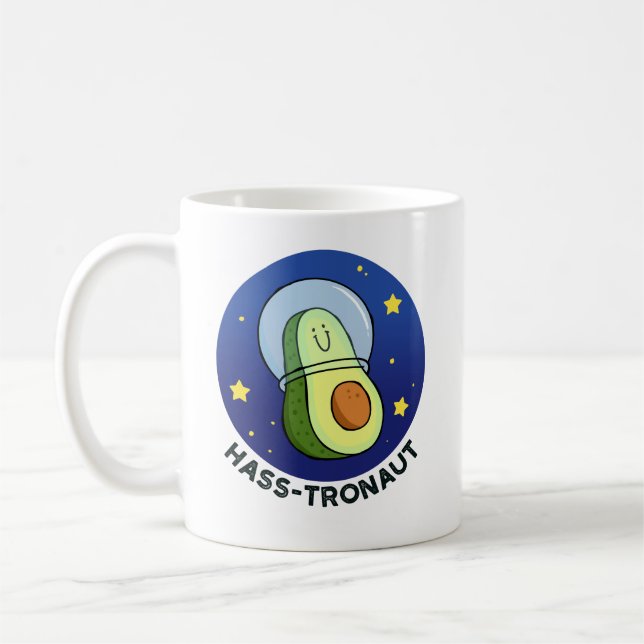 Hass-tronaute Avocado Space Pun Mug (Gauche)
