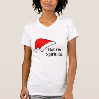 Hat On. Spirit On. Women’s Christmas T-Shirt
