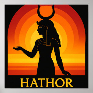 Hathor Goddess égyptienne Sunset Poster Art