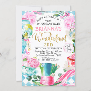 Hatter Alice Au Pays Des Merveilles Invitation Ann