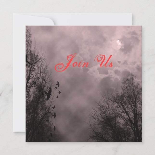 Hauné Sky Red Mist Custom Halloween Invitation (Devant)
