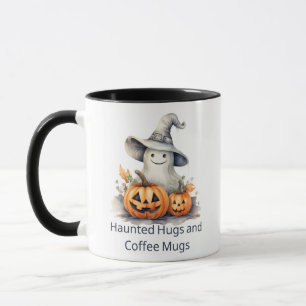 Haunee Hugs and Coffee Mugs Ghost Halloween Mug