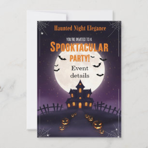 Haunée Nuit Halloween Invitation Parti éffrayant