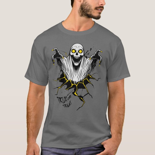 Hauning Skeleton Trick ou Treat T-Shirt (Devant)