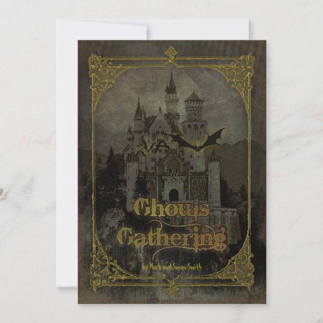 Haunted Castle Halloween Fête Invitation (Devant)