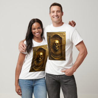 Haunted Golden Skull Card Design T-shirt mode