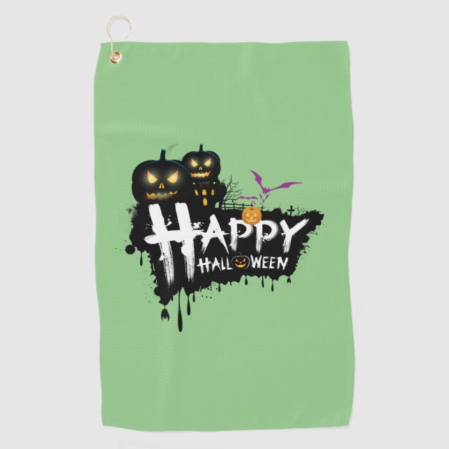 Haunted Greens : Serviettes de golf Halloween pour (Devant)