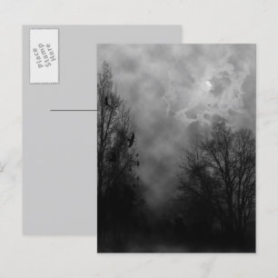 Haunted Halloween Sky avec carte postale Ravens