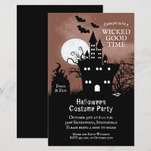 Haunted House Budget Halloween Invitations