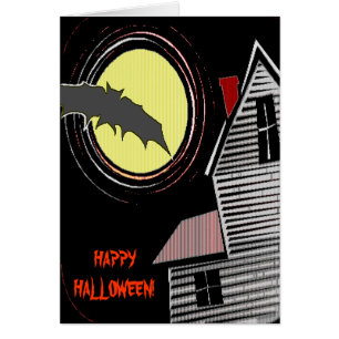 Haunted House Pleine lune et chauve-souris