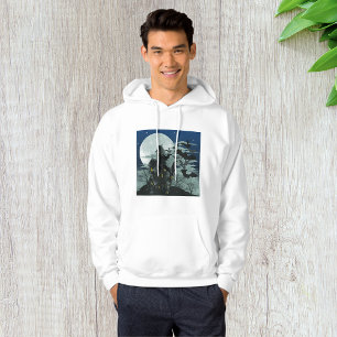 Haunted House Pleine lune Mens Sweat - shirt à cap