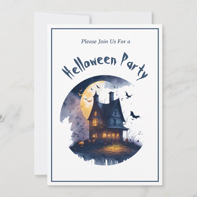 Haunted Maisons Halloween Invitation (Devant)