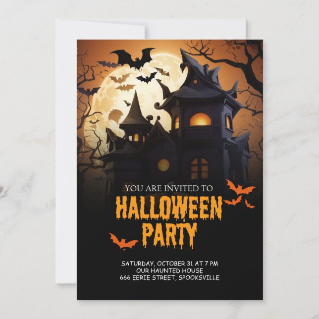 Haunted Mansion Halloween Invitation (Devant)
