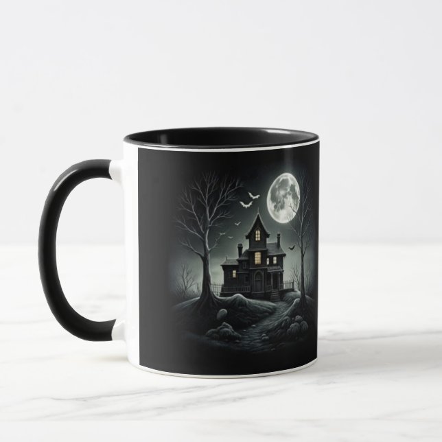 HAUNTED NIGHT Black Mug  (Gauche)
