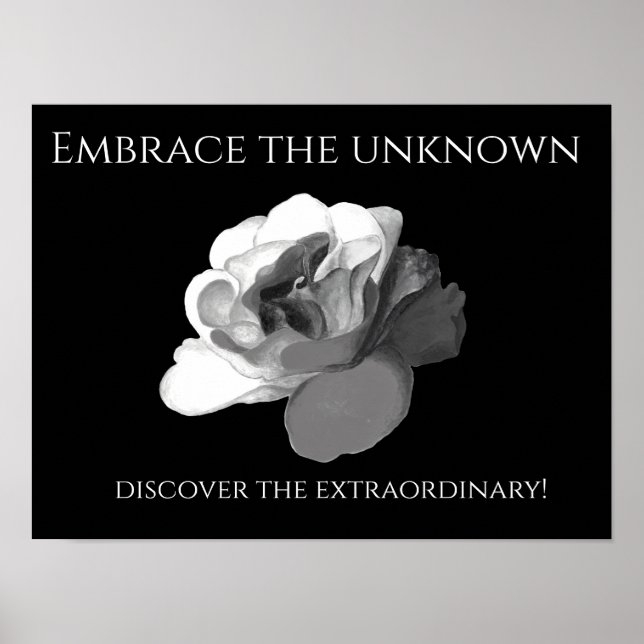 Haunted Rose Gothic Poster - Embrace the Unknown (Devant)