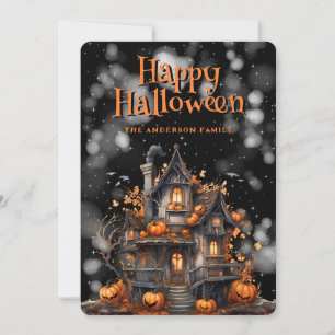 Hauny House Citrouilles chauves-souris Bonne carte