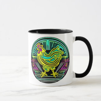 Hausse et brillance du coq de café Mug