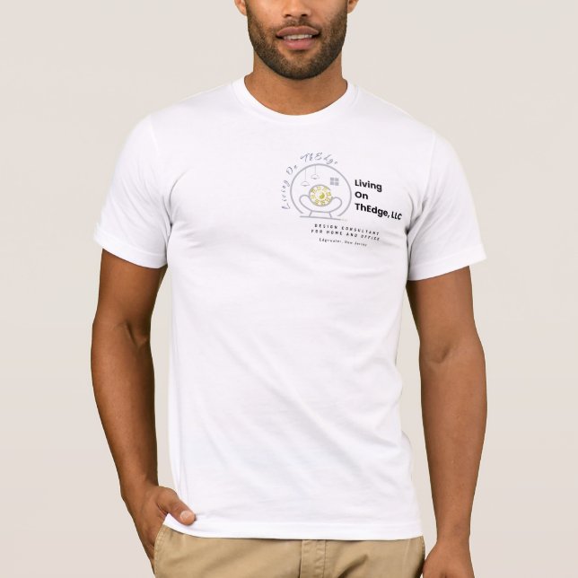 Haut Blanc à Manches Courtes pour Hommes Living On (Devant)