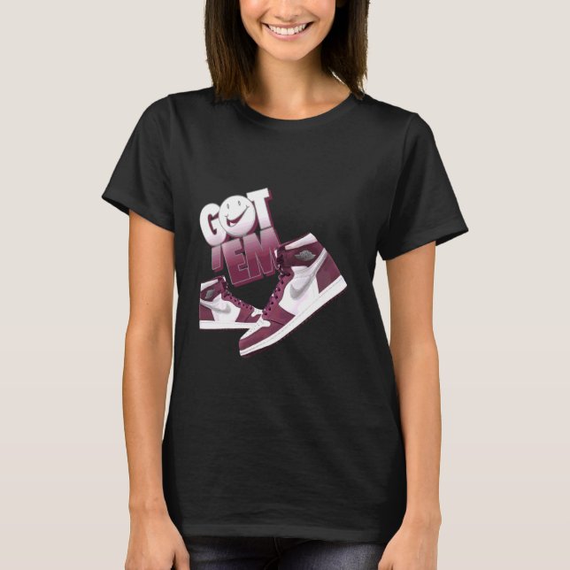 Haut Bordeaux 11s Tee - shirts pour correspondre B (Devant)