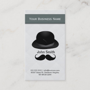 Haut chapeau et carte de visite moustache