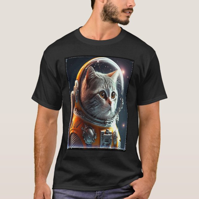 Haut chat astronaute Space Cat pour femmes hommes  (Devant)