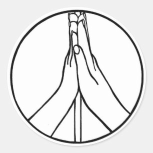 Haut cinq autocollants de signe de paix
