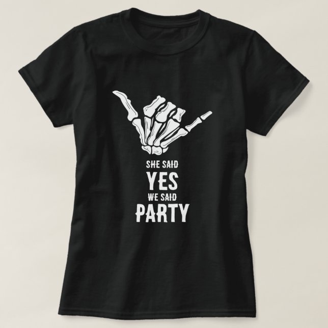 Haut court noir Rockstar Skeleton Bride Squad (Design devant)