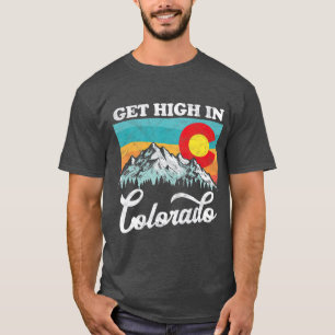 Haut dans Colorado Retro State Flag Mountains