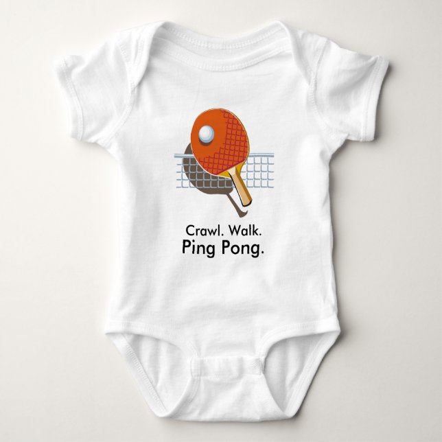 Haut de bodysuit bébé Crawl Walk Ping Pong Tennis  (Devant)