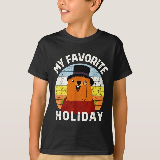 Haut de forme garçon vacances Marmotte mignon rétr (Devant)