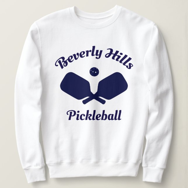 Haut de sweat de pickleball Navy Beverly Hills (Design devant)