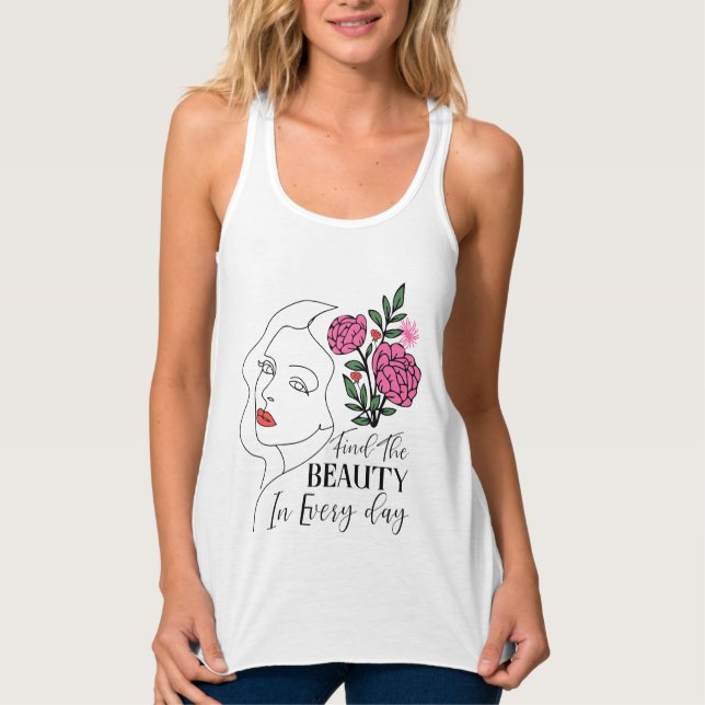 Haut de tank féminin Bella+Canvas Flowy Racerback (Devant)
