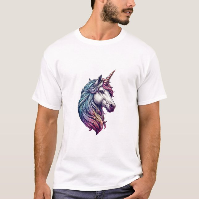 Haut de tank graphique tête de licorne (Devant)