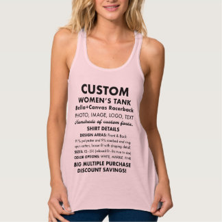 Haut de tank personnalisé pour femmes en rose doux