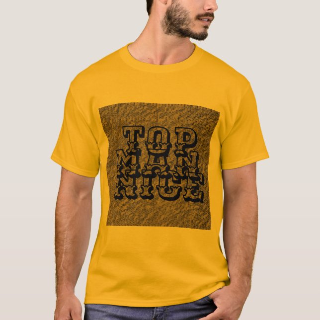 HAUT HOMME NICE -BROWN NOIR OR-T-shirt (Devant)