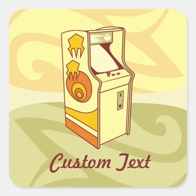 Haut jeu d'arcade console autocollant carré (Devant)