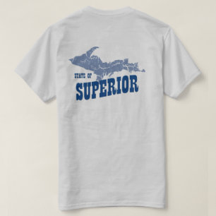 HAUT Michigan Yooper Superior Mens Grey T-shirt
