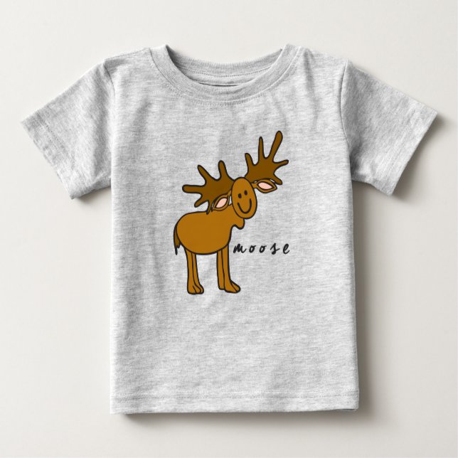 Haut ou T-shirt pour bébé orignal (avec base) (Devant)