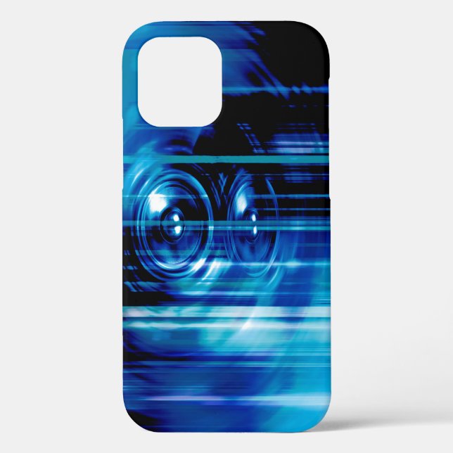 Haut-parleurs de musique bleu Coque-Mate coque iph (Verso)