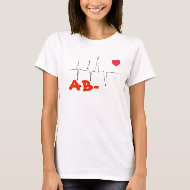 Haut rythme cardiaque de type sanguin funky AB (Devant)