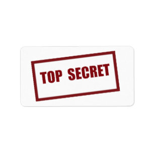 HAUT SECRET Avery Étiquette