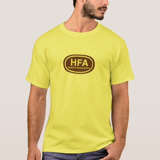 Haut T-shirt de fonctionnement d'autisme de "HFA" (Devant)